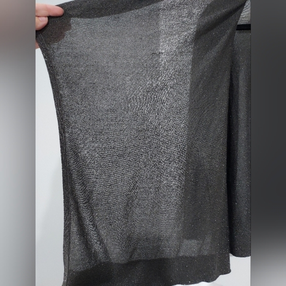 INC Woman Shimmery Gray Drape Open Front Cardigan in Size 2X - Picture 7 of 10